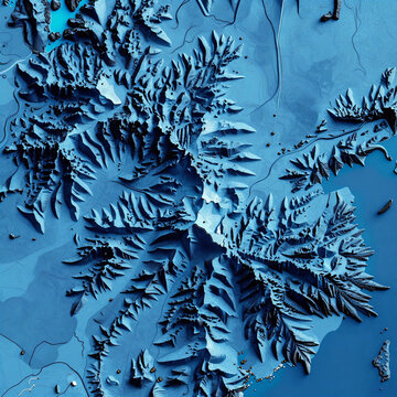 Ultra high-quality wallpaper featuring a blue abstract topographic contour map background