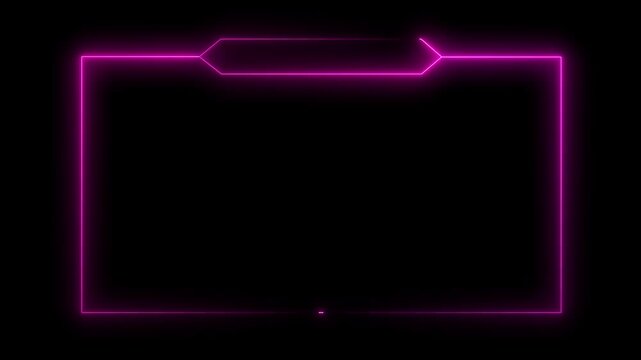 live streaming neon text frame animation box frame neon frame live streaming game live Stream overlay animation for live streaming video .RCE streaming neon text frame animation.live streaming.4k
