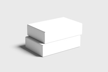 Blank box for mockup on gray background - 3D Illustration