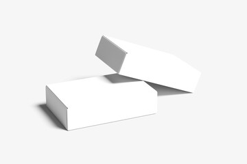 Blank box for mockup on gray background - 3D Illustration