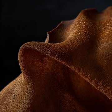 Warm Brown Sculptural Abstract Texture with Soft Curved Forms and Matte Surface
