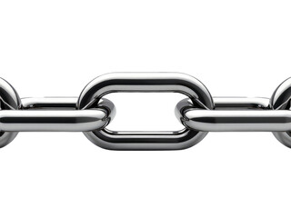 Obraz premium A metal chain with a single link in the middle, ideal for use as a symbol or icon