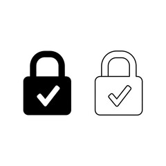 Security verification icons representing data protection and confirmation