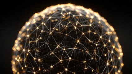 Abstract sphere of interconnected nodes