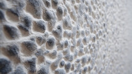 Close-up of a textured surface. the surface appears to be made of a light-colored material, possibly stone or concrete.
