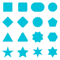 Blue Web Navigation Icons Set