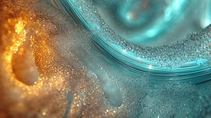 Curved cable trails fiber optic strands weaving through frosted glass cyan amber light trails long exposure macro photography natural curvature graceful arcs