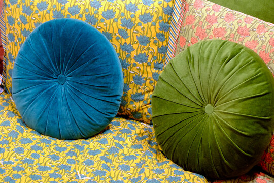 Paris, France, EU Mix colorful pillows.