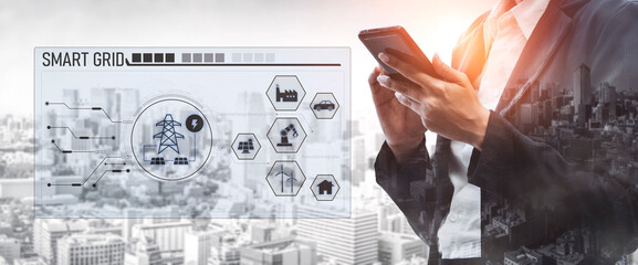 Smart grid system integrating renewable energy sources, energy storage, smart inverters, and demand...