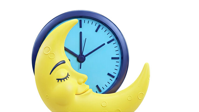 Sleeping Moon and Clock