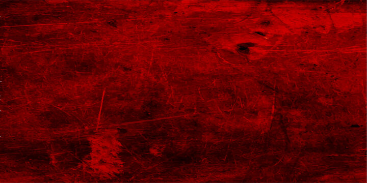 A dark aged wall features a textured grunge design with deep red paint splatters and a vintage dirty pattern for a grungy blood or fire backdrop wallpaper