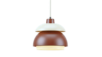 Retro Mushroom-Shaped Pendant Light with Cream and Brown Layers