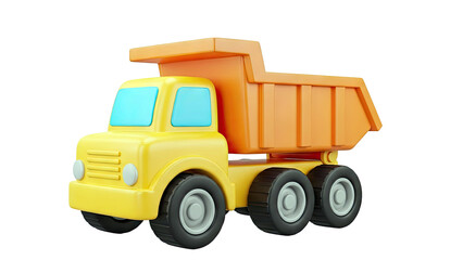 Yellow and Orange Toy Dump Truck
