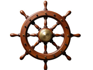 A close-up of a steering wheel on a white background, great for automotive or transportation-themed designs