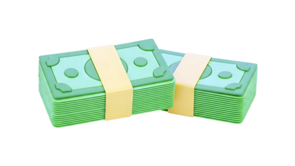 Stacks of cartoon money