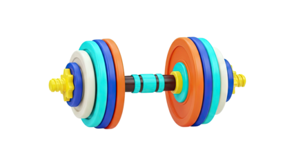 Colorful Dumbbell Set with Star-Shaped Lock Nuts
