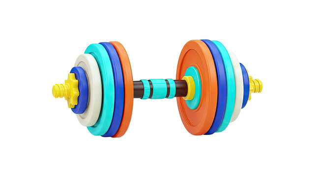 Colorful Dumbbell Set with Star-Shaped Lock Nuts