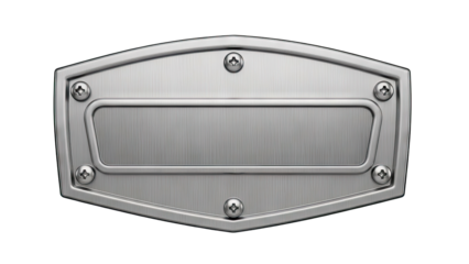 Brushed Metal Plaque with Engraved Area and Screws