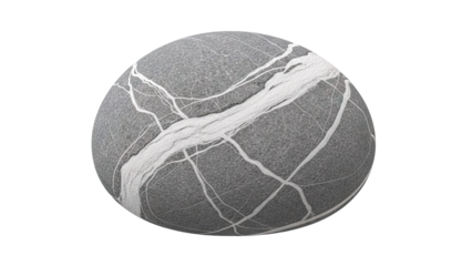 Grey Sphere with White Veins