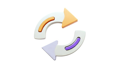3D Rendered Cycle Arrows Icon
