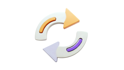 3D Rendered Cycle Arrows Icon