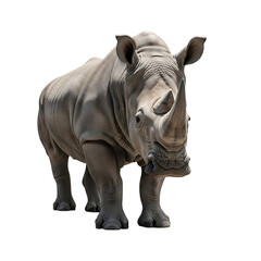 Fototapeta premium Majestic white rhino standing in a natural habitat