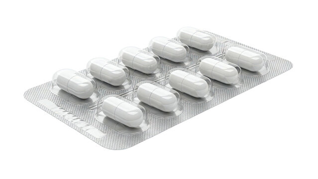 White Capsules in Blister Pack