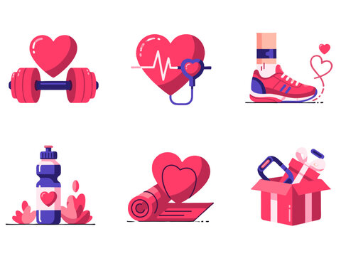 A minimalist illustration featuring heart shapes and a mug. Ideal for concepts of love, warmth, or connection, particularly for Valentine&rsquo;s Day or cof