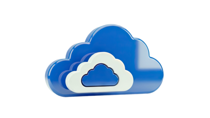 3D Cloud Icon with Layers