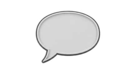 Blank White Speech Bubble Icon