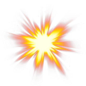 Light Shine Bright Star explodes on a transparent background