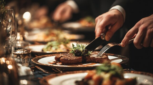 Evening gala with fine dining drinks and a charity fundraiser featuring nutritious meals