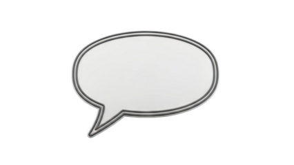 Empty speech bubble with double outline