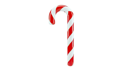 Red and White Striped Candy Cane