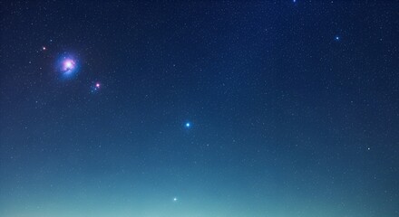 A stunning night sky filled with stars and celestial bodies in the deep blue universe