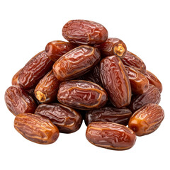 Obraz premium ripe medjool dates pile closeup, brown wrinkled fruit