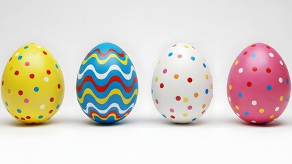 Obraz premium Vibrant easter eggs decorated for easter sunday celebrations and traditions worldwide