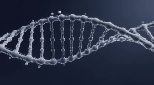 Digital rendering of a complex genetic deoxyribonucleic acid helix, illustrating the fundamental structure of life, molecular biology, and cutting-edge scientific innovation