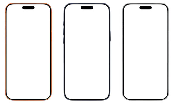 iPhone 17 Smartphone Frame Mockup with Transparent Background