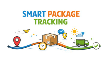 Smart package tracking with real-time updates and delivery visualization