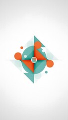 Abstract Colorful Geometric Arrow Explosion Design