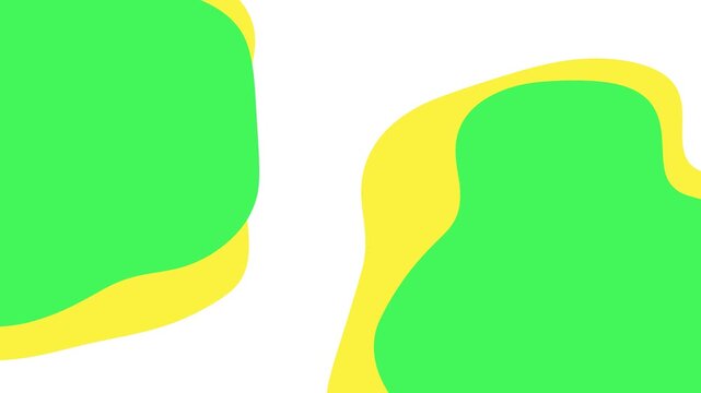 Abstract green and yellow liquid shape motion 4k background