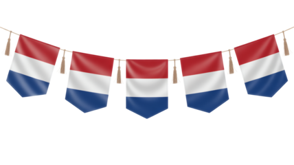 Celebrate Netherlands with festive flag banner bunting for holidays, events, and patriotic displays with joyful spirit and national pride