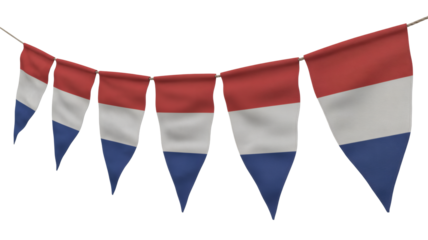 Celebrate Netherlands with festive flag bunting perfect for national holidays and cheerful patriotic events and vibrant cultural festivities