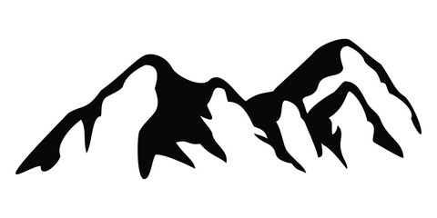 mountains silhouette design. adventure logo, sign and symbol.