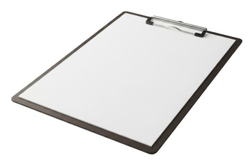 Clipboard with Blank Paper Isolated on Transparent Background