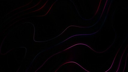 Abstract Dark Background with Subtle Wavy Lines and Glowing Effects.