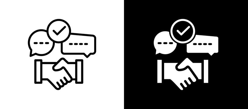 Negotiation blackwhite icon