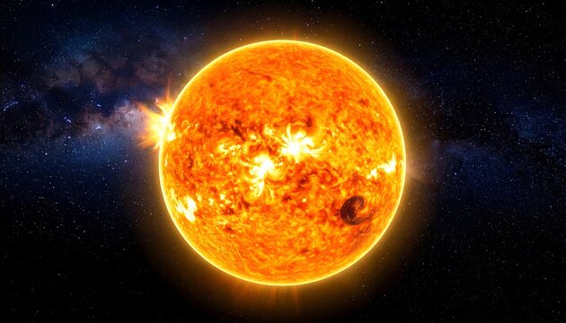 The Sun, a Star in the Milky Way Galaxy, Emitting Light and Heat.