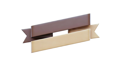 Two Chocolate Colored Ribbons Intertwined